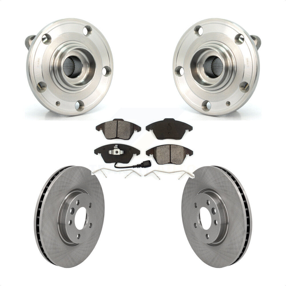 Ensemble de roulements de moyeu avant, Rotors et plaquettes de frein à disque, Kit pour Volkswagen CC