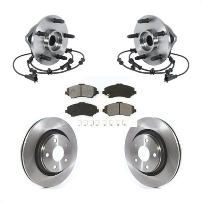 Kit de rotors et plaquettes de frein à disque d'assemblage de roulement de moyeu avant pour Jeep Wrangler JK