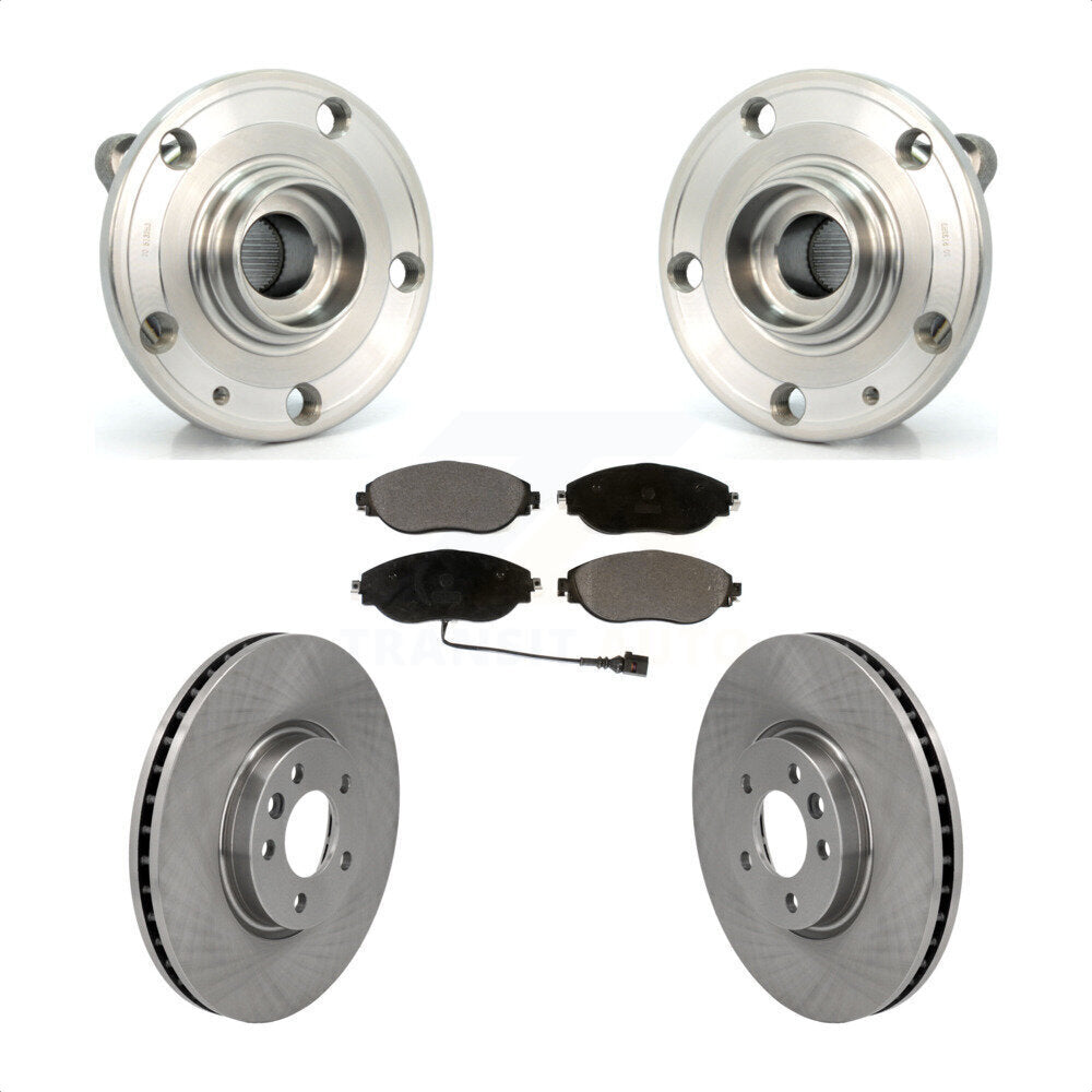 Kit de rotors et plaquettes de frein à disque, ensemble de roulements de moyeu avant, pour Volkswagen CC AWD