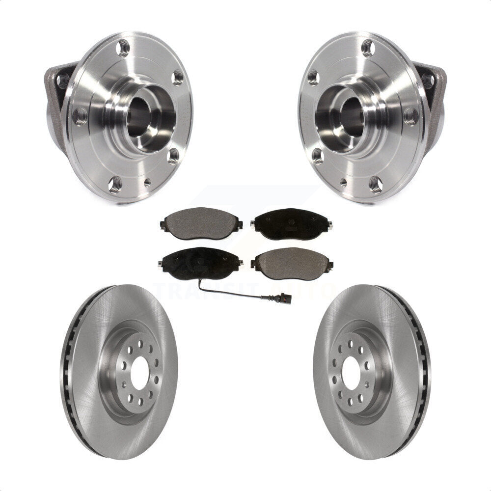 Kit de plaquettes de Rotor de frein, roulement de moyeu avant, pour Volkswagen Tiguan Jetta Audi Q3 GTI