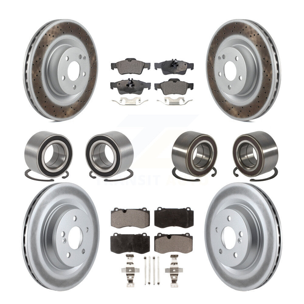 Kit de plaquettes de Rotor de frein à disque revêtu de roulement avant et arrière (10 pièces) pour Mercedes-Benz S35
