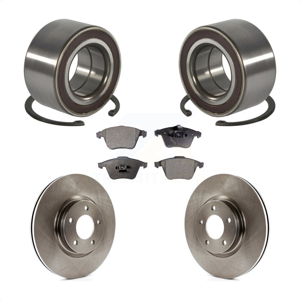 Kit de rotors de frein à disque et de plaquettes semi-métalliques, roulement de roue avant, pour Mazda 3
