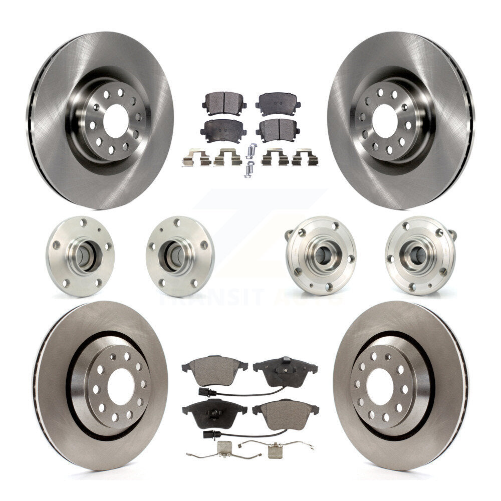 Kit de plaquettes de Rotor de frein à disque, roulement de moyeu avant et arrière (10 pièces) pour Volkswagen Passat C