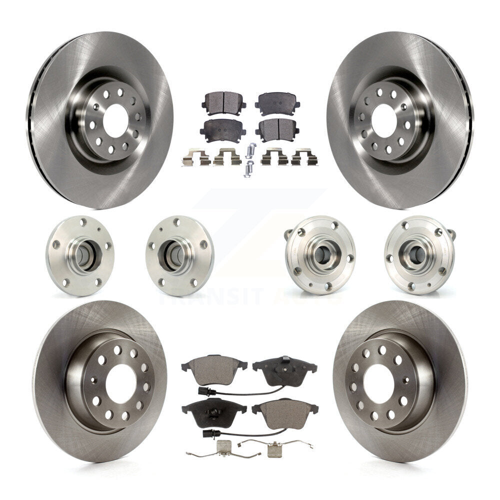 Kit de Rotor et de plaquettes de frein à disque, roulement de moyeu avant et arrière (10 pièces) pour Volkswagen Passa