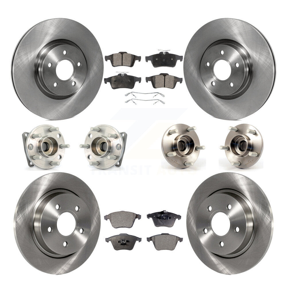 Kit de rotor et de plaquettes de frein à disque, roulement de moyeu avant et arrière (10 pièces) pour Volvo S40 V50 AW