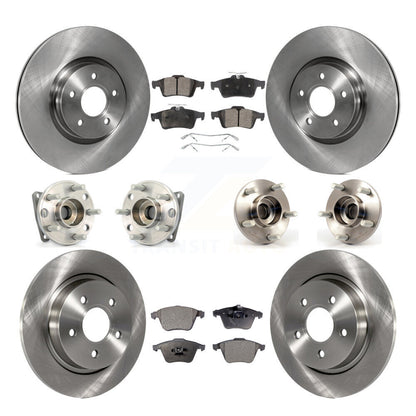Kit de rotor et de plaquettes de frein à disque, roulement de moyeu avant et arrière (10 pièces) pour Volvo S40 V50 AW