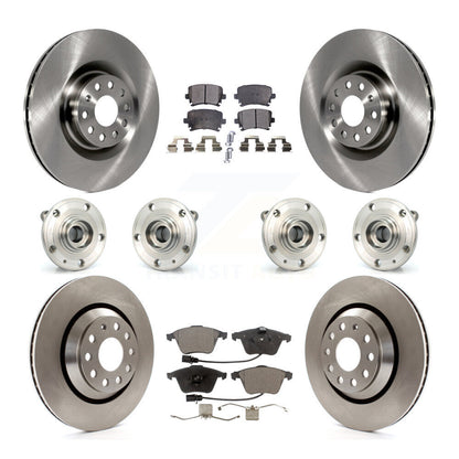 Kit de plaquettes de Rotor de frein, roulement de moyeu avant et arrière (10 pièces) pour Volkswagen Passat CC Gol