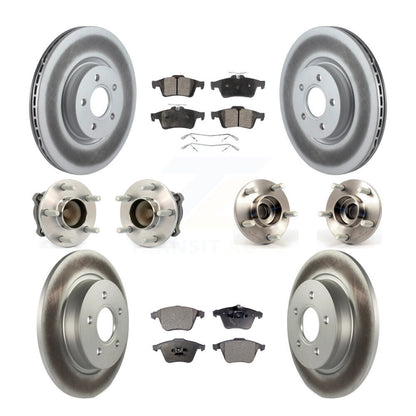 Kit de rotor et de plaquettes de frein revêtus de roulement de moyeu avant et arrière (10 pièces) pour Volvo S40 V50 C7