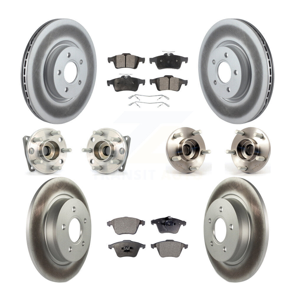Kit de rotor et de plaquettes de frein revêtus de roulement de moyeu avant et arrière (10 pièces) pour Volvo S40 V50 AW