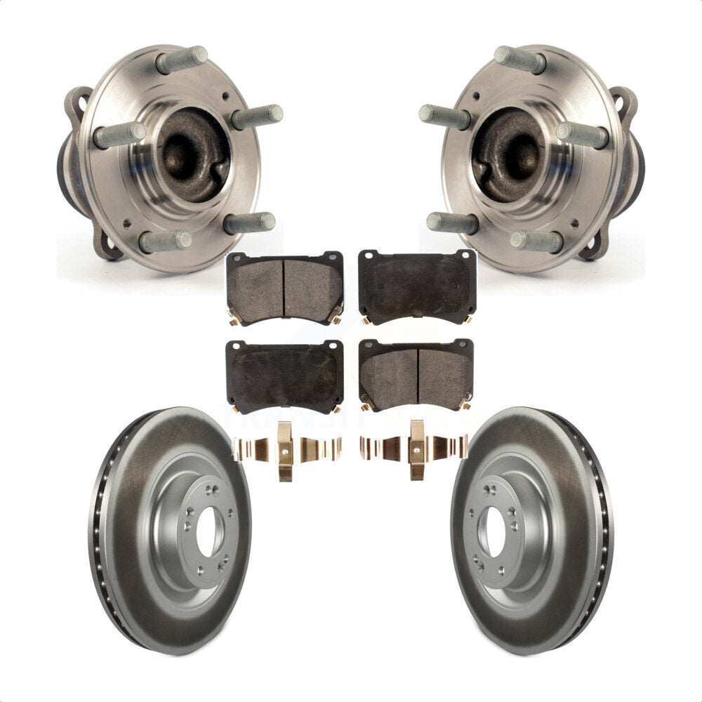Kit de plaquettes de Rotor de frein enduites d'assemblage de roulement de moyeu avant pour Hyundai Genesis Equu