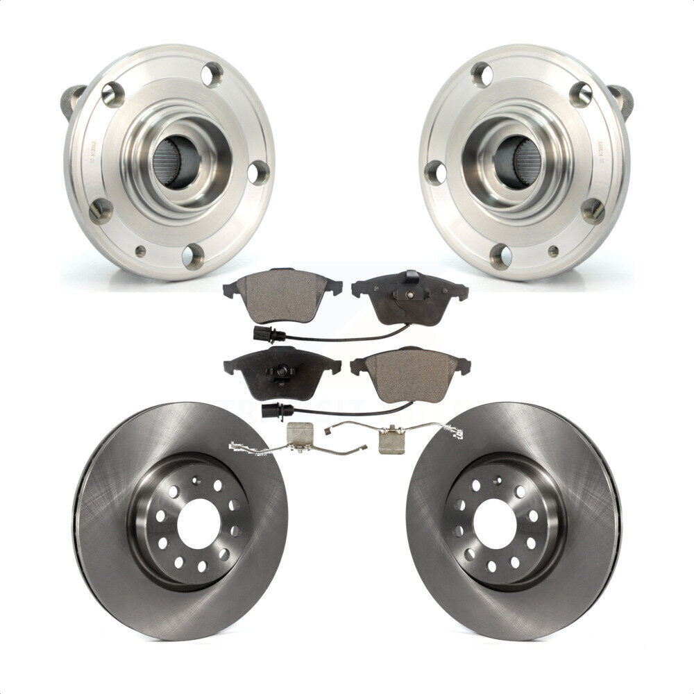 Ensemble de roulements de moyeu avant, Rotors et plaquettes de frein à disque, Kit pour Volkswagen CC