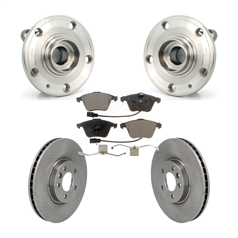 Ensemble de roulements de moyeu avant, Rotors et plaquettes de frein à disque, Kit pour Volkswagen CC