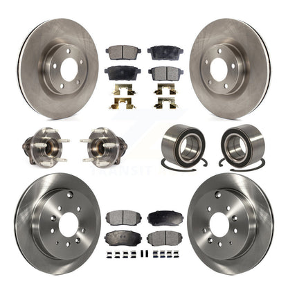 Kit de plaquettes de Rotor de frein, roulement de moyeu avant et arrière (10 pièces) pour Ford Edge Lincoln MKX FW