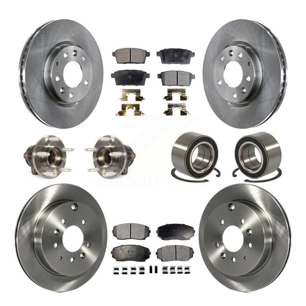 Kit de plaquettes de Rotor de frein, roulement de moyeu avant et arrière (10 pièces) pour Ford Edge Lincoln MKX FW