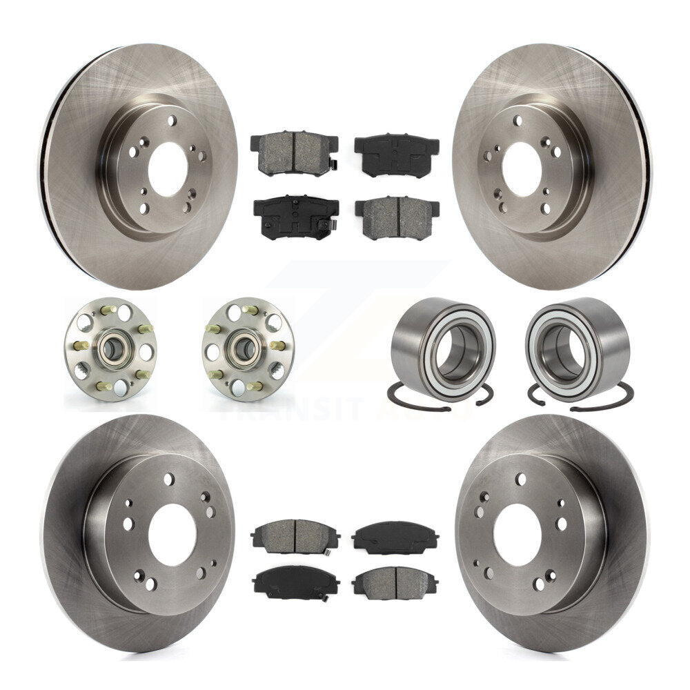 Kit de plaquettes de Rotor de frein, roulement de moyeu avant et arrière (10 pièces) pour Acura RSX type 2002 – 2006
