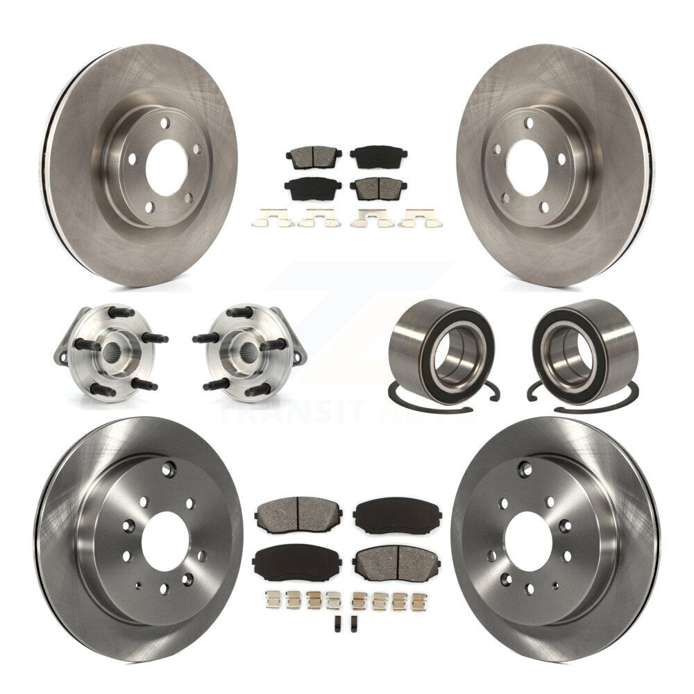 Kit de plaquettes de Rotor de frein, roulement de moyeu avant et arrière (10 pièces) pour Ford Edge Lincoln MKX AW