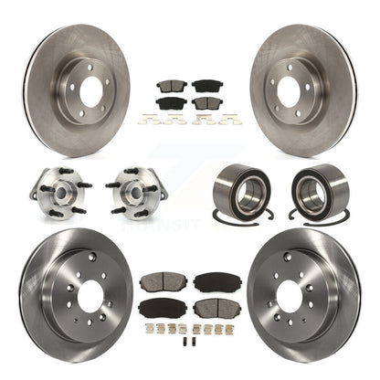 Kit de plaquettes de Rotor de frein, roulement de moyeu avant et arrière (10 pièces) pour Ford Edge Lincoln MKX AW