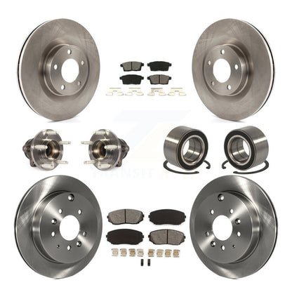 Kit de plaquettes de Rotor de frein, roulement de moyeu avant et arrière (10 pièces) pour Ford Edge Lincoln MKX FW
