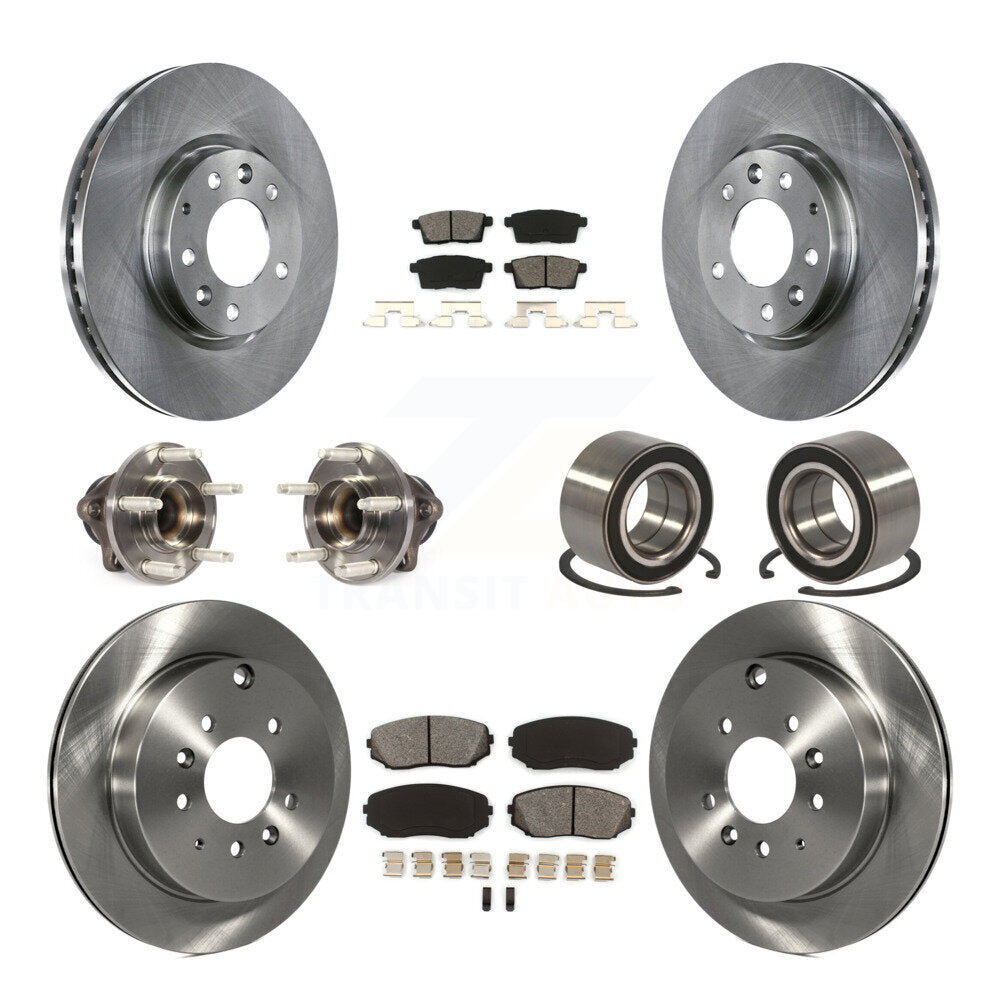 Kit de plaquettes de Rotor de frein, roulement de moyeu avant et arrière (10 pièces) pour Ford Edge Lincoln MKX FW