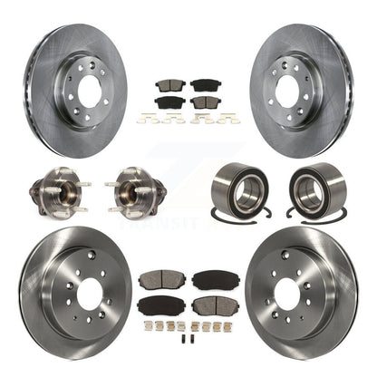 Kit de plaquettes de Rotor de frein, roulement de moyeu avant et arrière (10 pièces) pour Ford Edge Lincoln MKX FW