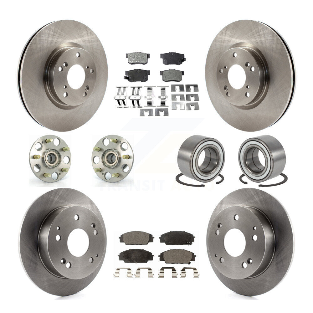 Kit de plaquettes de Rotor de frein, roulement de moyeu avant et arrière (10 pièces) pour Acura RSX type 2002 – 2006