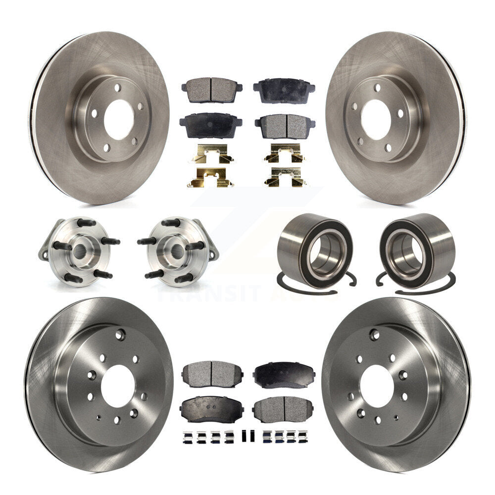 Kit de plaquettes de Rotor de frein, roulement de moyeu avant et arrière (10 pièces) pour Ford Edge Lincoln MKX AW