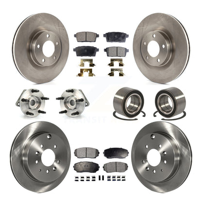 Kit de plaquettes de Rotor de frein, roulement de moyeu avant et arrière (10 pièces) pour Ford Edge Lincoln MKX AW
