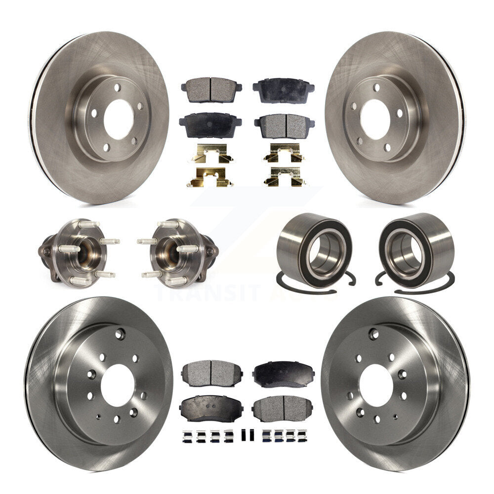 Kit de plaquettes de Rotor de frein, roulement de moyeu avant et arrière (10 pièces) pour Ford Edge Lincoln MKX FW