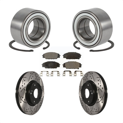 Kit de plaquettes de Rotor de frein à fente percée, roulement de roue avant pour Acura RSX type 02-06