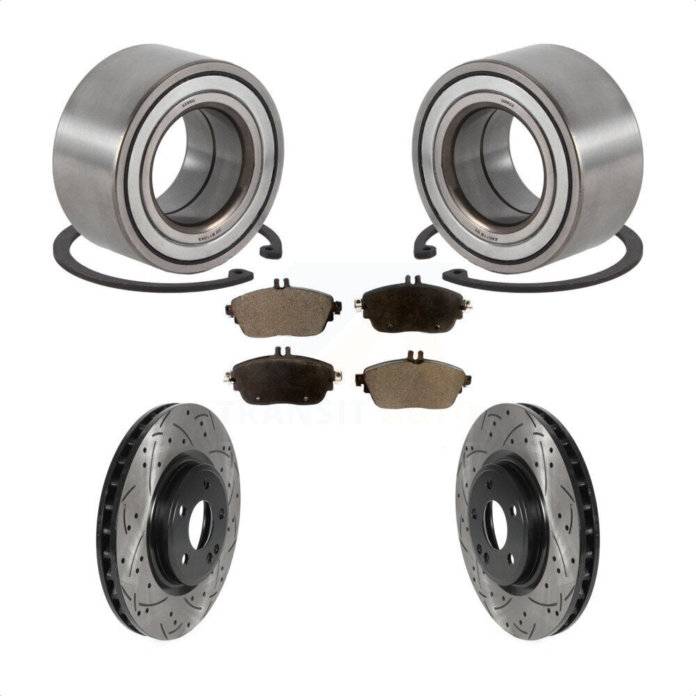 Kit de plaquettes de Rotor de frein, roulement de roue avant, fente de perçage, pour Mercedes-Benz GLA250 QX3