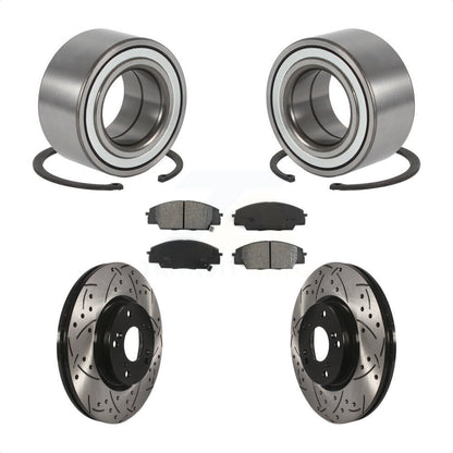 Kit de plaquettes de Rotor de frein à fente percée, roulement de roue avant pour Acura RSX type 02-06