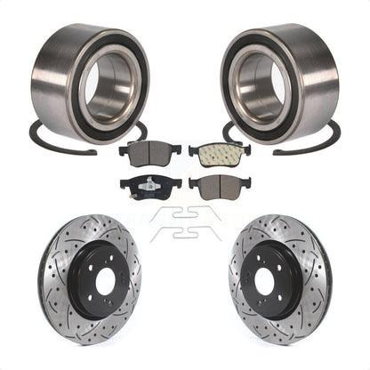 Kit de plaquettes de Rotor de frein fendues percées avec roulement de roue avant, pour Honda Accor