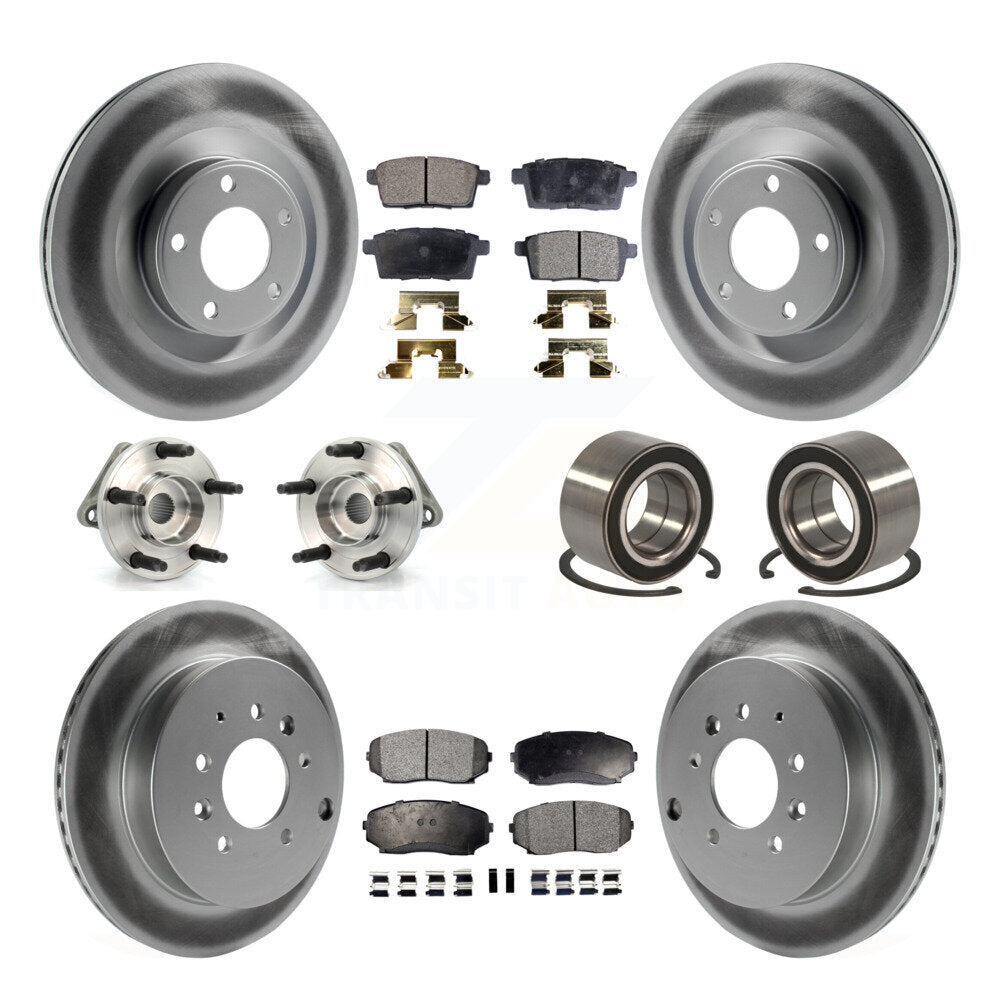 Kit de plaquettes de Rotor de frein, roulement de moyeu avant et arrière (10 pièces) pour Ford Edge Lincoln MK