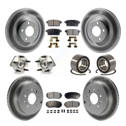 Kit de plaquettes de Rotor de frein, roulement de moyeu avant et arrière (10 pièces) pour Ford Edge Lincoln MK
