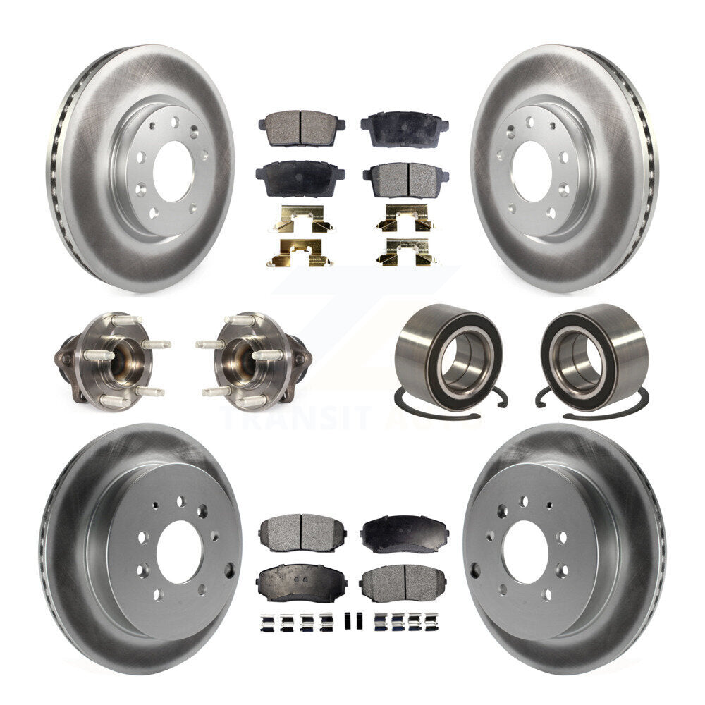 Kit de plaquettes de Rotor de frein, roulement de moyeu avant et arrière (10 pièces) pour Ford Edge Lincoln MK