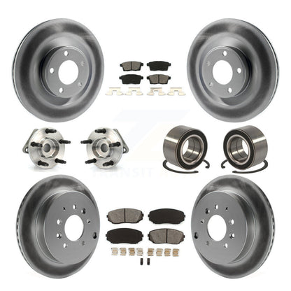 Kit de plaquettes de Rotor de frein, roulement de moyeu avant et arrière (10 pièces) pour Ford Edge Lincoln MK