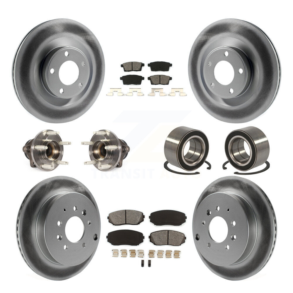 Kit de plaquettes de Rotor de frein, roulement de moyeu avant et arrière (10 pièces) pour Ford Edge Lincoln MK