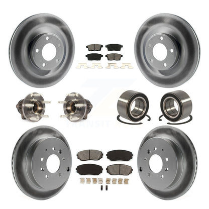 Kit de plaquettes de Rotor de frein, roulement de moyeu avant et arrière (10 pièces) pour Ford Edge Lincoln MK