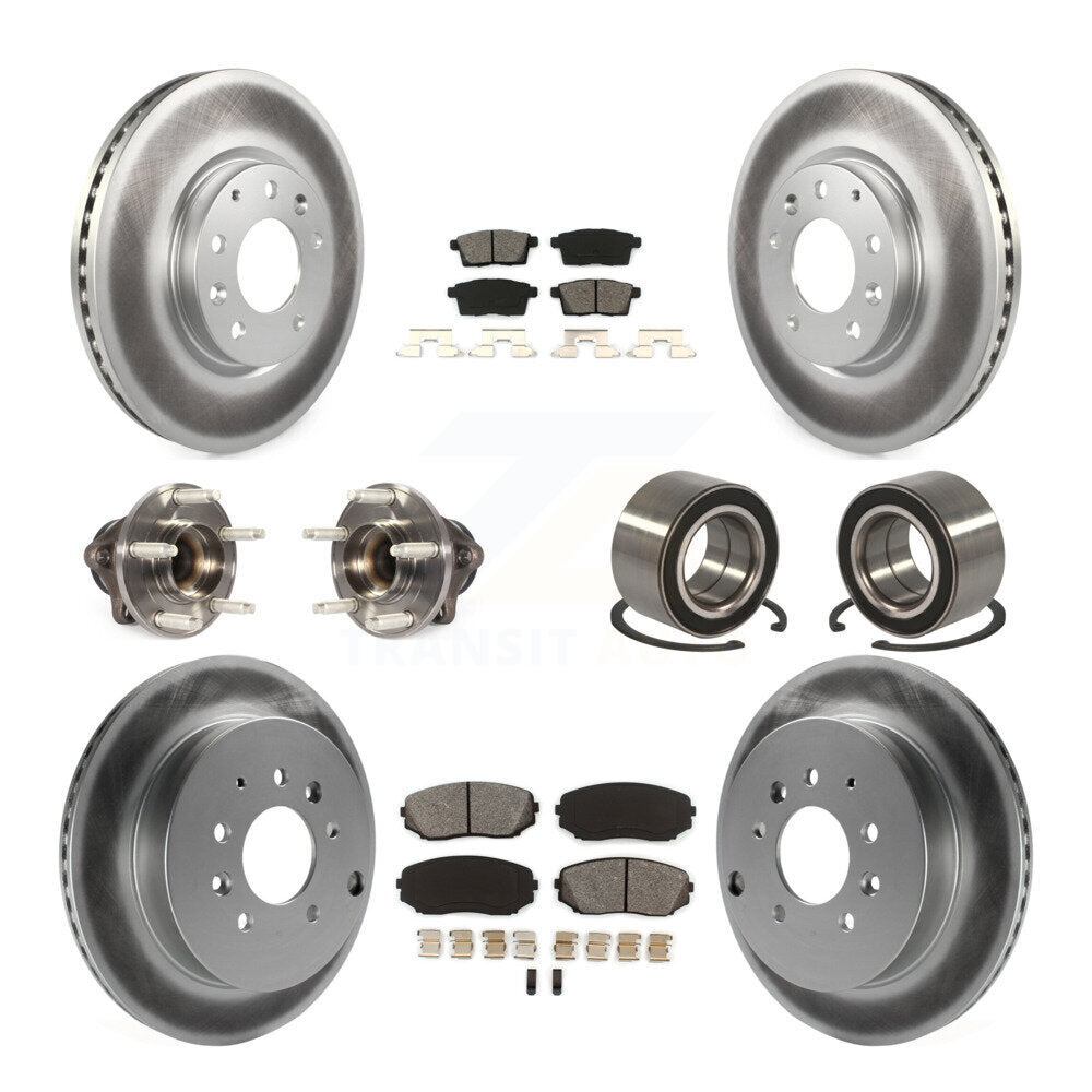 Kit de plaquettes de Rotor de frein, roulement de moyeu avant et arrière (10 pièces) pour Ford Edge Lincoln MK