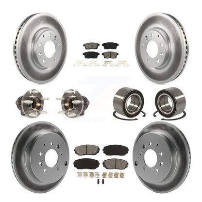 Kit de plaquettes de Rotor de frein, roulement de moyeu avant et arrière (10 pièces) pour Ford Edge Lincoln MK
