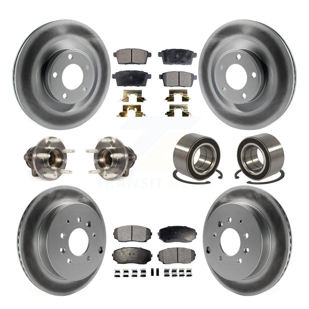 Kit de plaquettes de Rotor de frein, roulement de moyeu avant et arrière (10 pièces) pour Ford Edge Lincoln MK