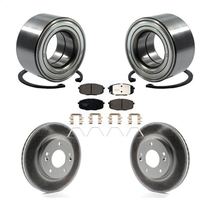 Kit de rotors et plaquettes de frein à disque enduits de roulement de roue avant pour Kia Soul Forte