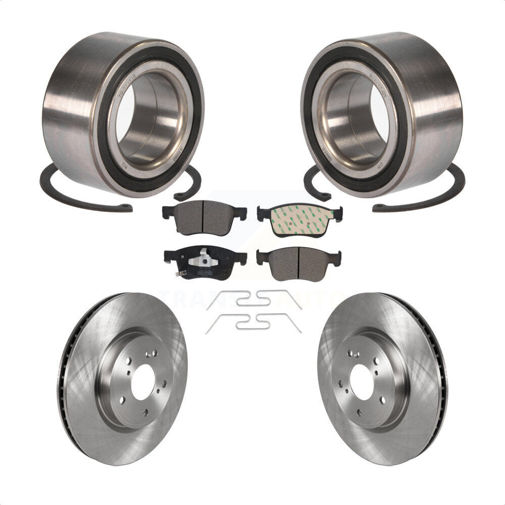 Kit de Rotor de frein à disque et de plaquettes semi-métalliques, roulement de roue avant, pour Honda Accor