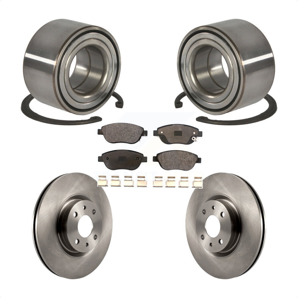 Kit de rotors de frein à disque et de plaquettes en céramique, roulement de roue avant, pour Fiat 500