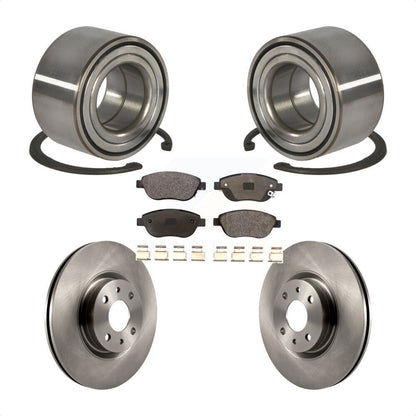 Kit de rotors de frein à disque et de plaquettes en céramique, roulement de roue avant, pour Fiat 500