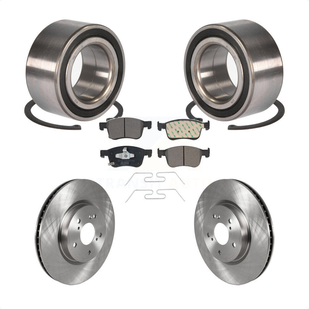 Kit de rotors de frein à disque et de plaquettes en céramique, roulement de roue avant, pour Honda Accord