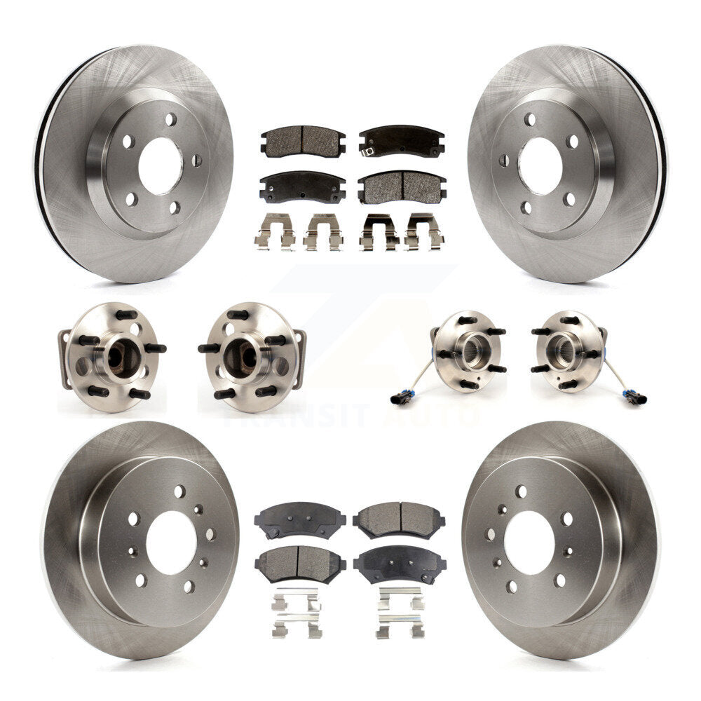 Kit de Rotor et de plaquettes de frein, roulement de moyeu avant et arrière (10 pièces) pour Chevrolet Impala Mont