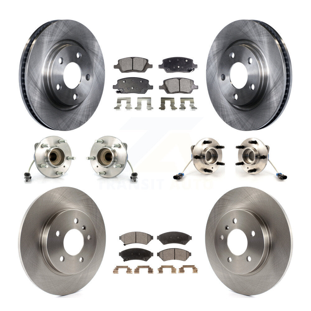 Kit de Rotor et de plaquettes de frein, roulement de moyeu avant et arrière (10 pièces) pour Chevrolet Uplander Buic