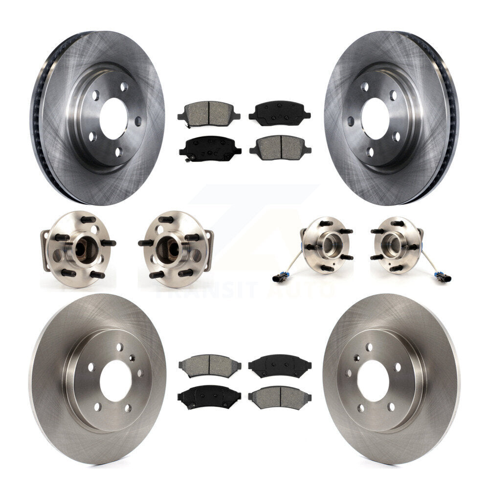 Kit de Rotor et de plaquettes de frein, roulement de moyeu avant et arrière (10 pièces) pour Chevrolet Uplander Buic