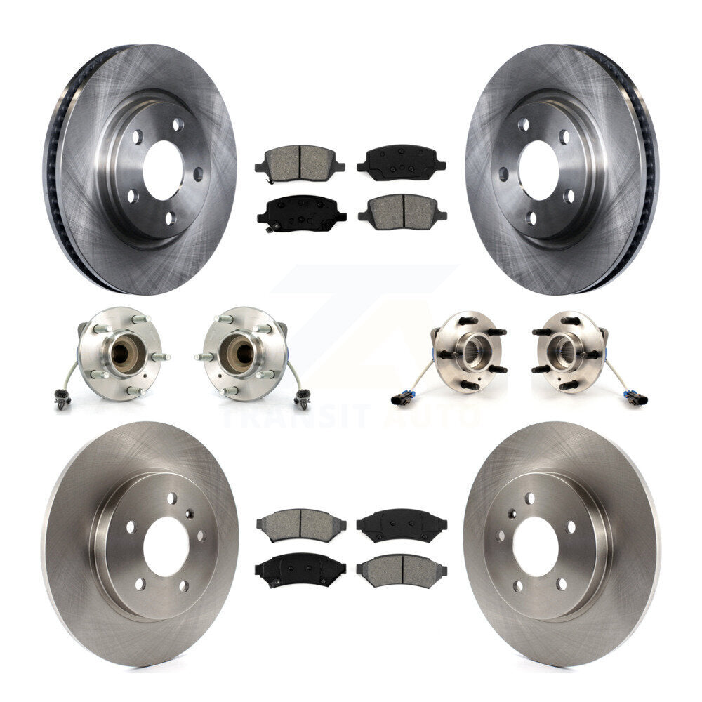 Kit de Rotor et de plaquettes de frein, roulement de moyeu avant et arrière (10 pièces) pour Chevrolet Uplander Buic
